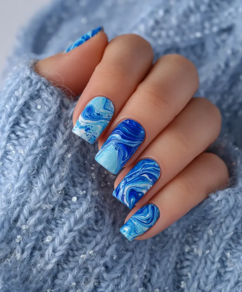 Abstract Blue Swirls