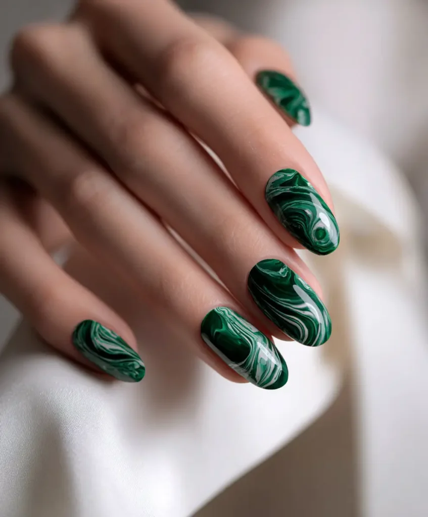  Abstract Green Swirls