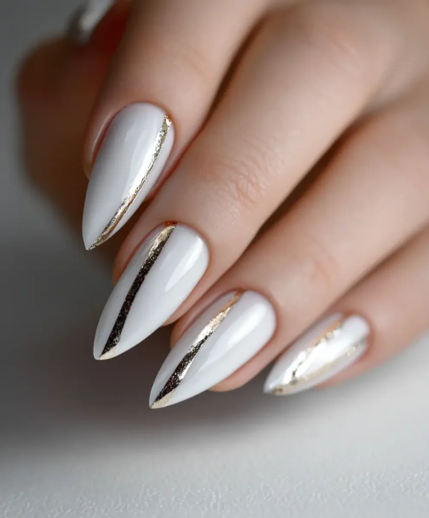 Acrylics with Fine Metallic Striping
