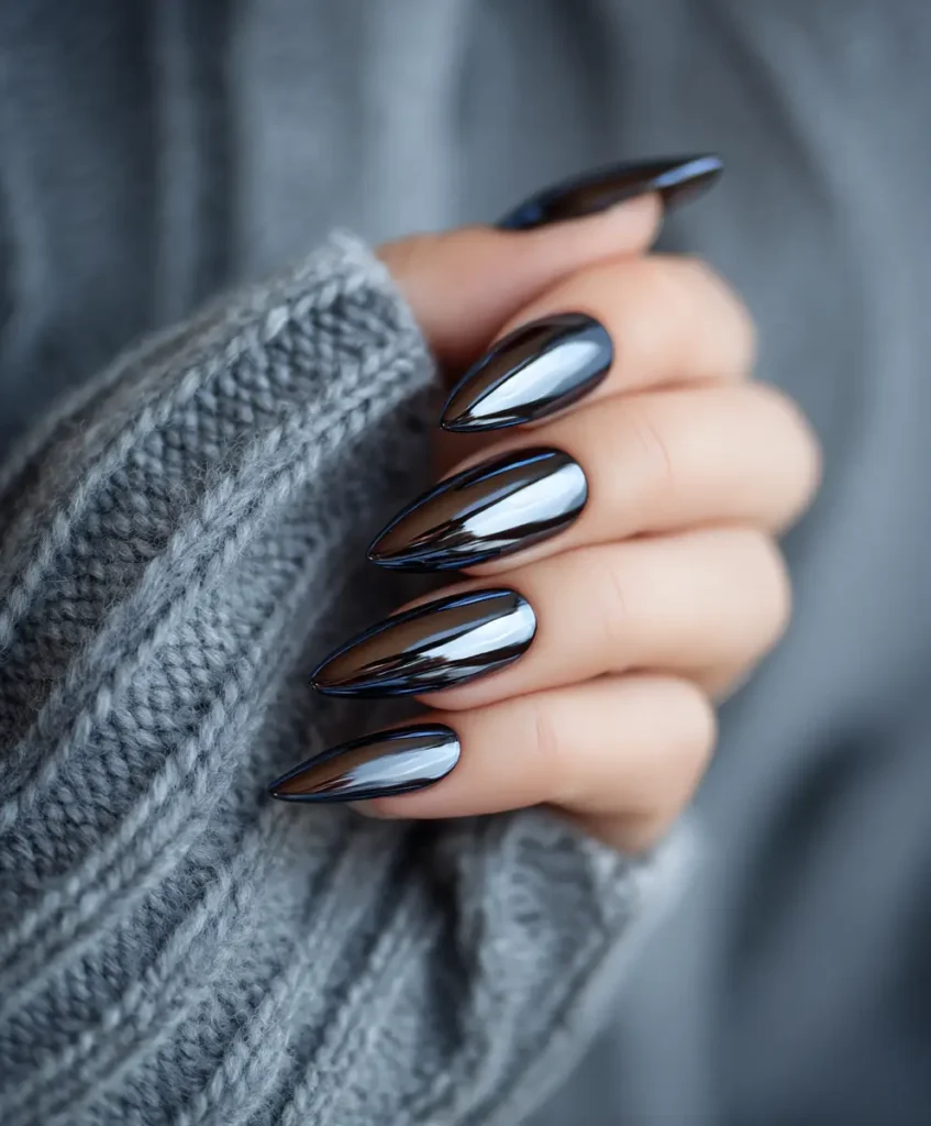 Almond Chrome – Futuristic Elegance