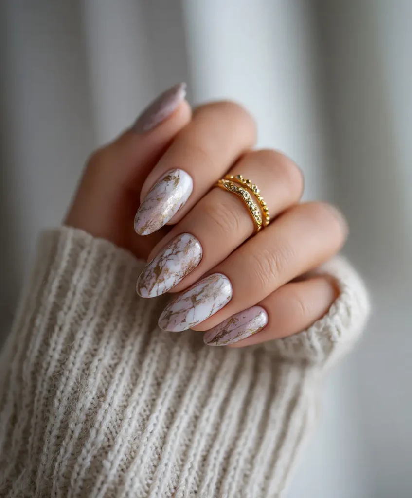Aura Glow Almond Nails