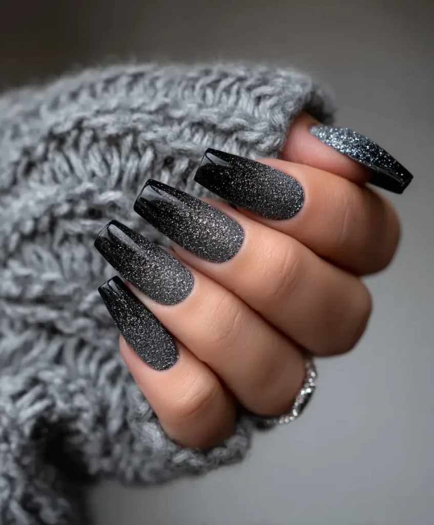 Black Glitter Fade