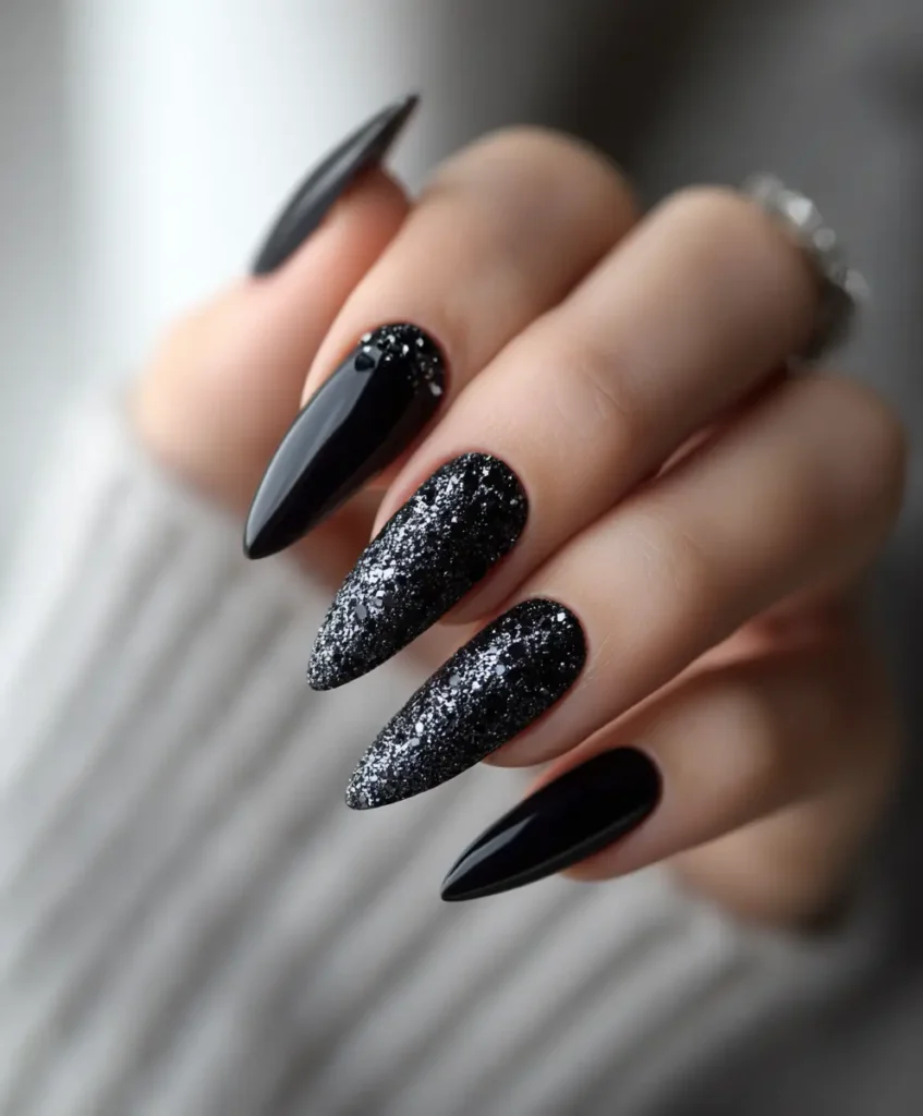 Black Stiletto Nails