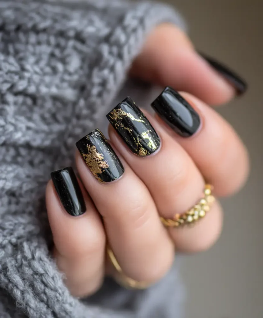 Black with Gold Foil