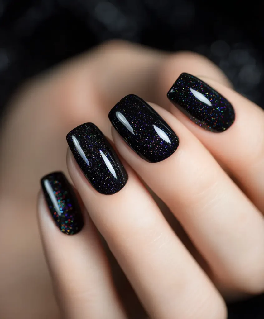 Black with Holographic Flakes