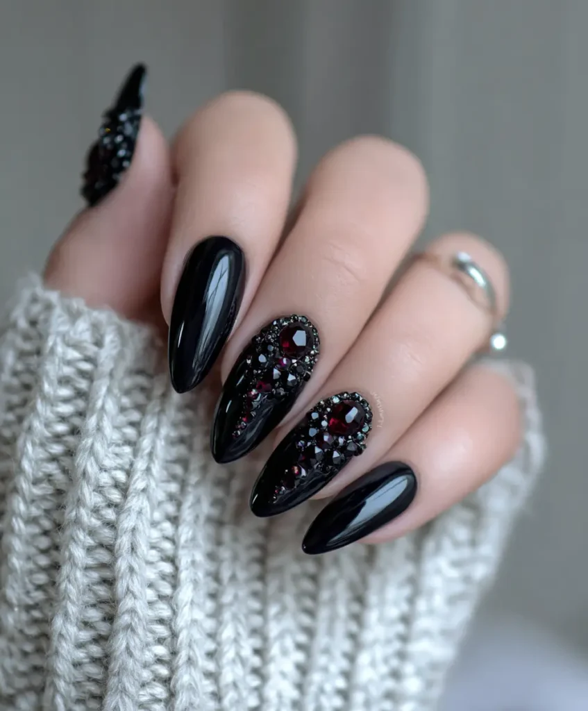 Black with Jewel Accents