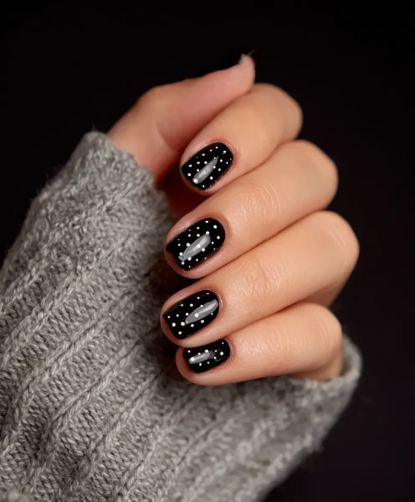 Black with Minimalist Dots