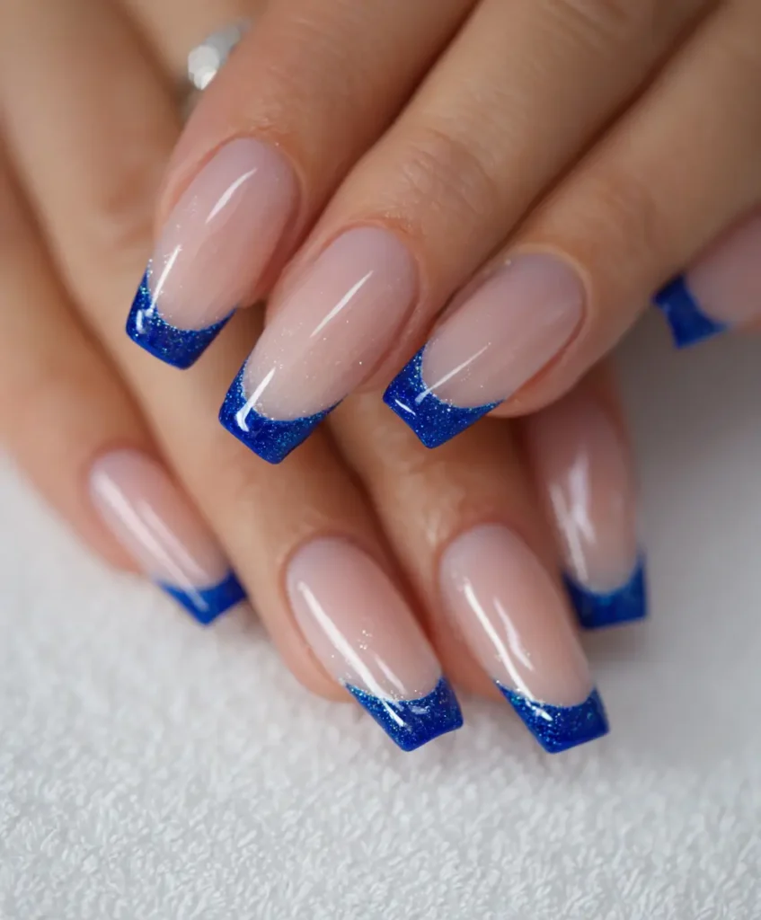 Blue French Tips