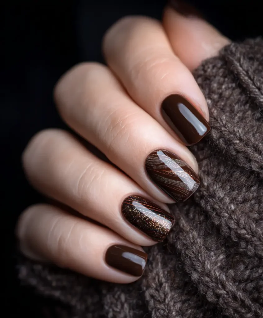 Brown Glass Nails