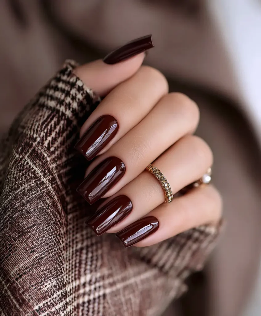 Brown Velvet Nails
