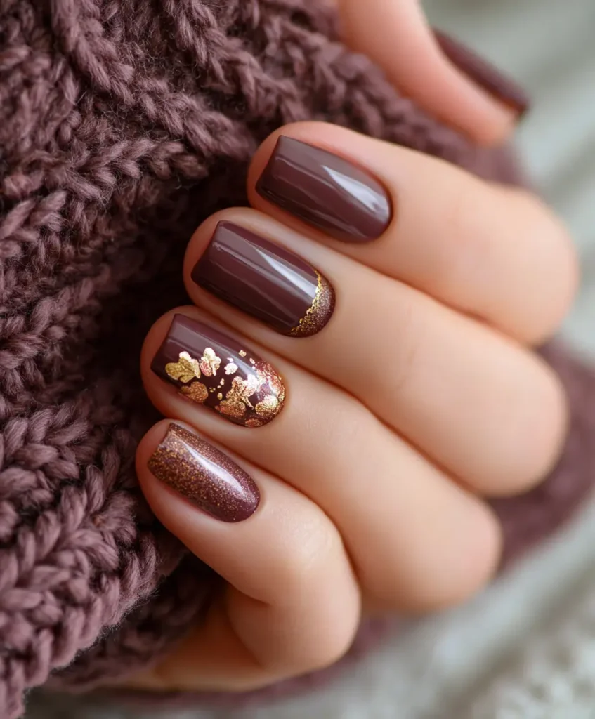Brown with Gold Accents