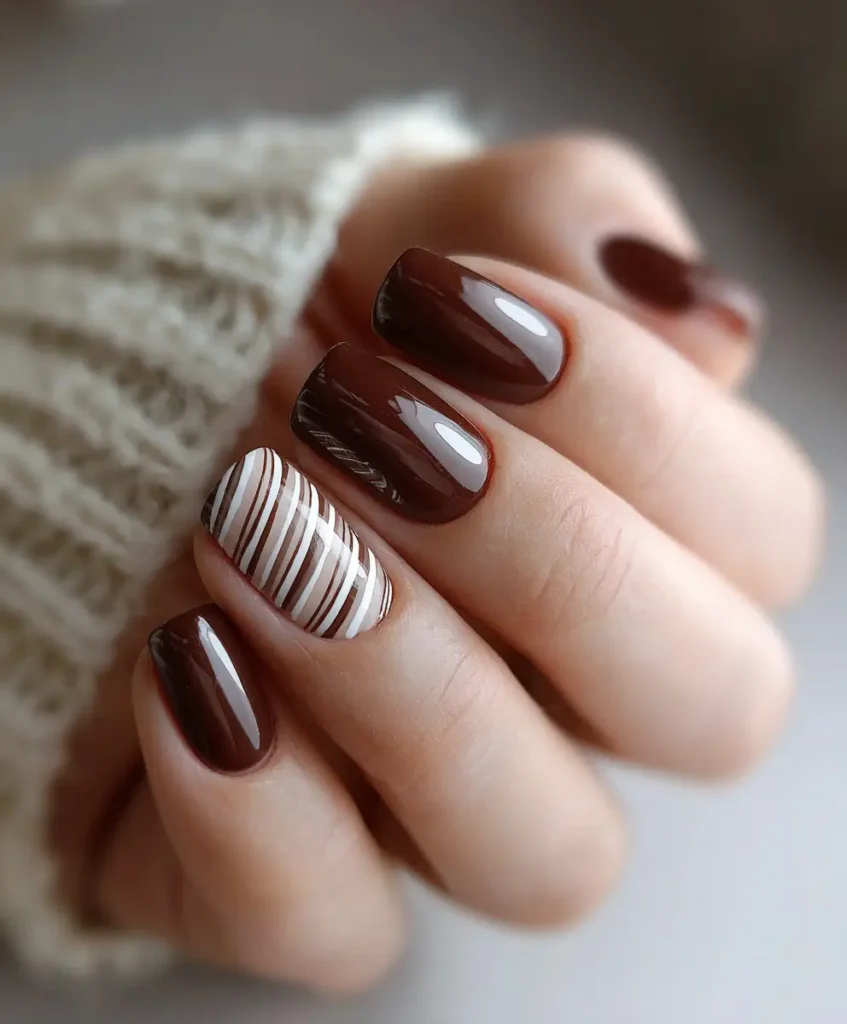  Brown with Minimalist Lines
