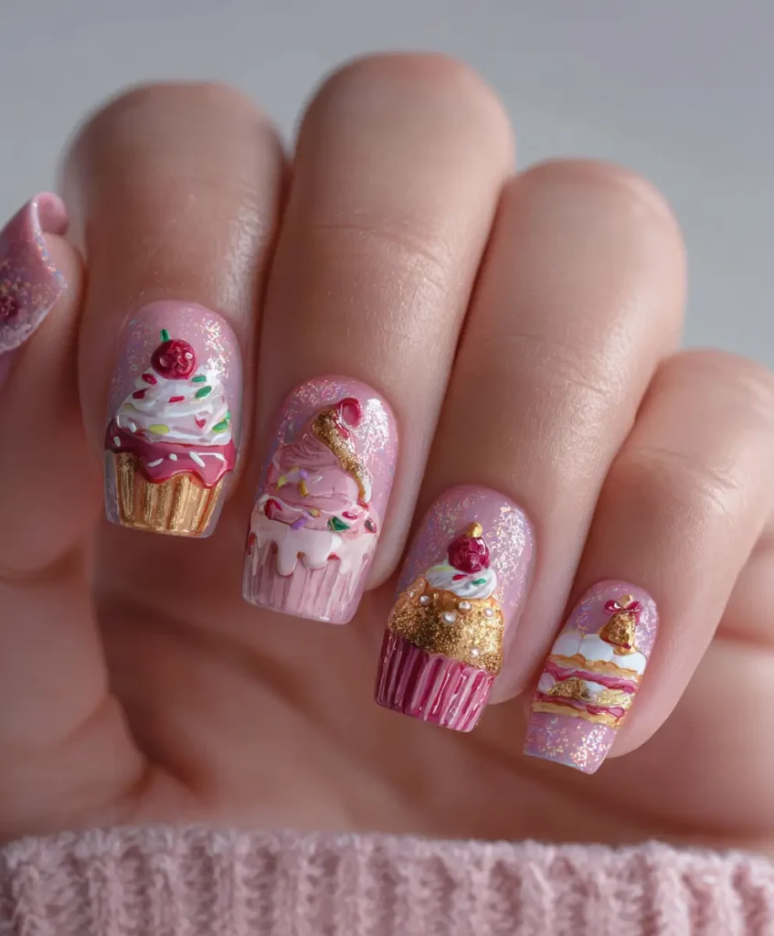 Cake-Inspired Nails