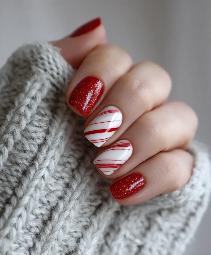 Candy Cane Red and White