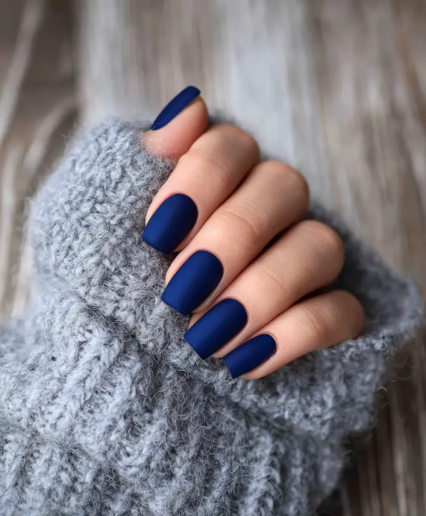 Classic Navy Nails