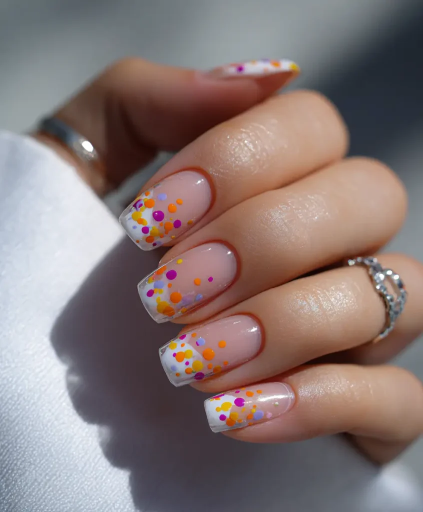 Clear Base with Colorful Dots