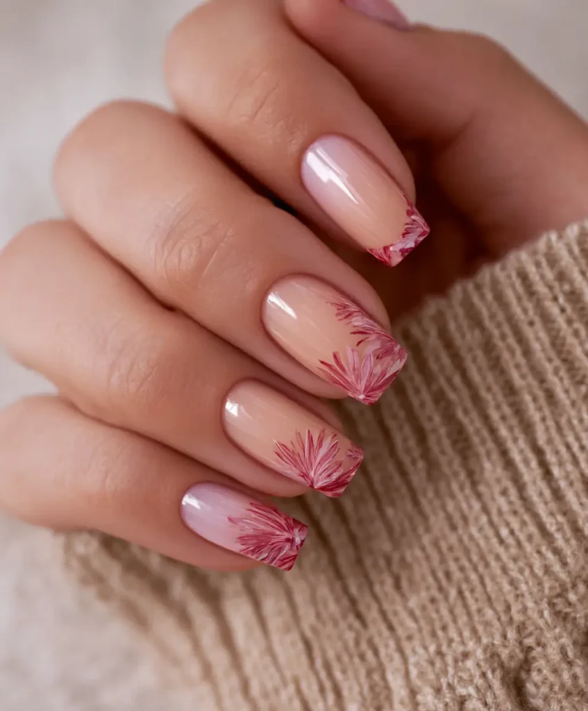 Floral French Tips