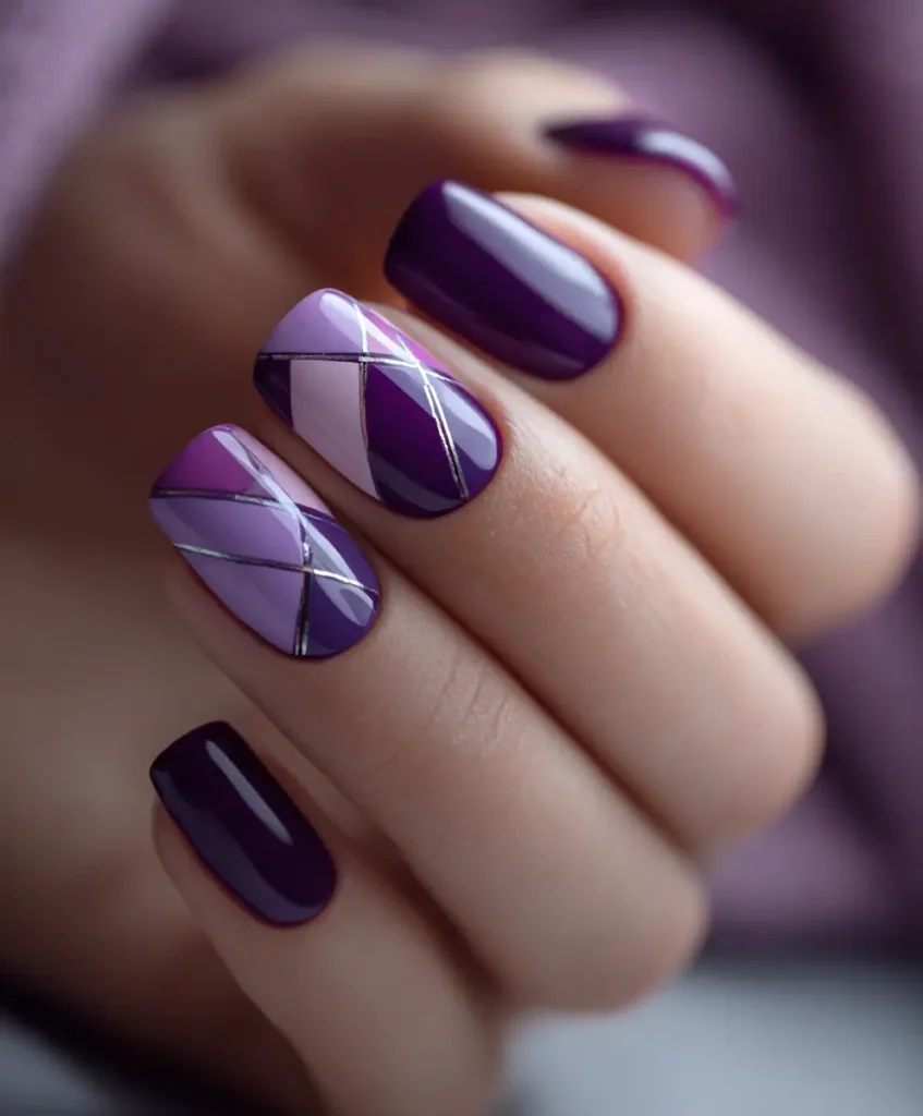Geometric Purple Designs