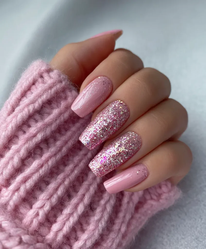 Glitter-Dipped Acrylics