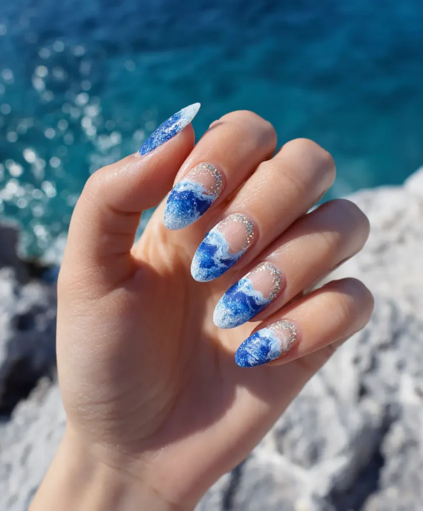 Glitter Ocean Waves