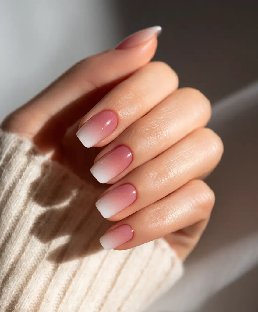 Gradient French Gel Nails