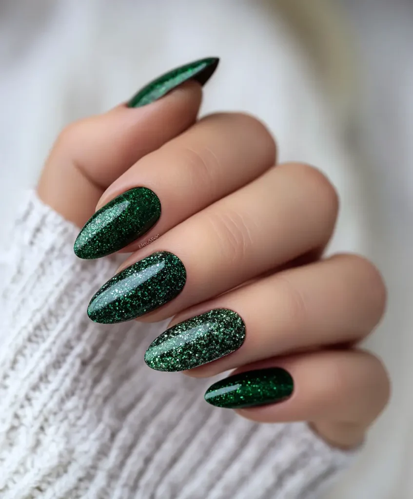 Green Glitter Accents