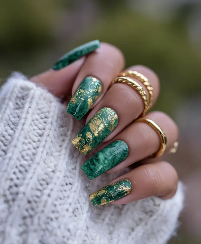 Green and Gold Foil