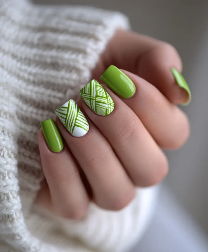  Lime Green Geometric Designs