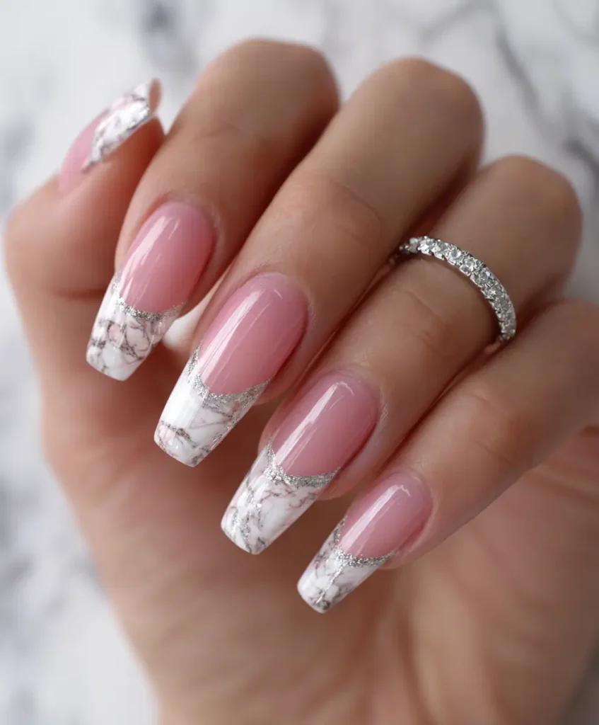 Marble French Tips