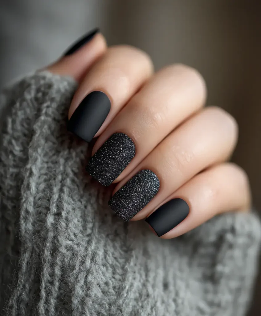 Matte Black with Subtle Sparkle