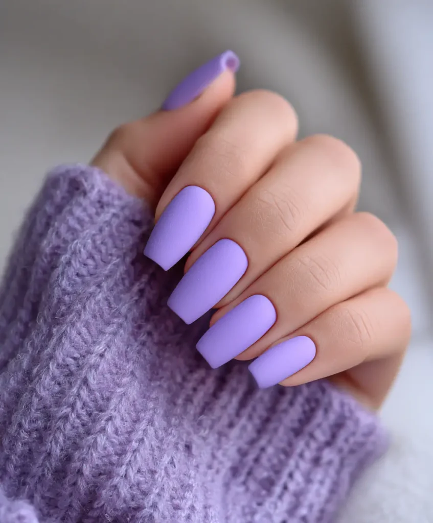 Matte Lilac Nails