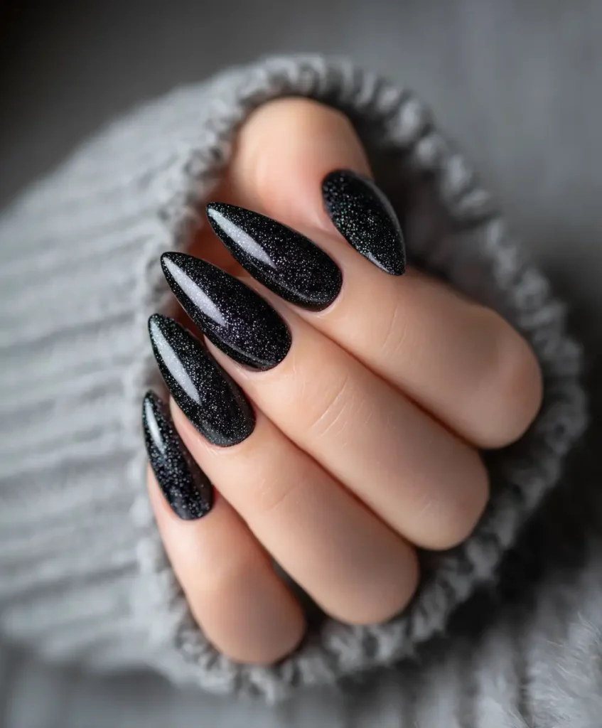 Midnight Black with Silver Shimmer