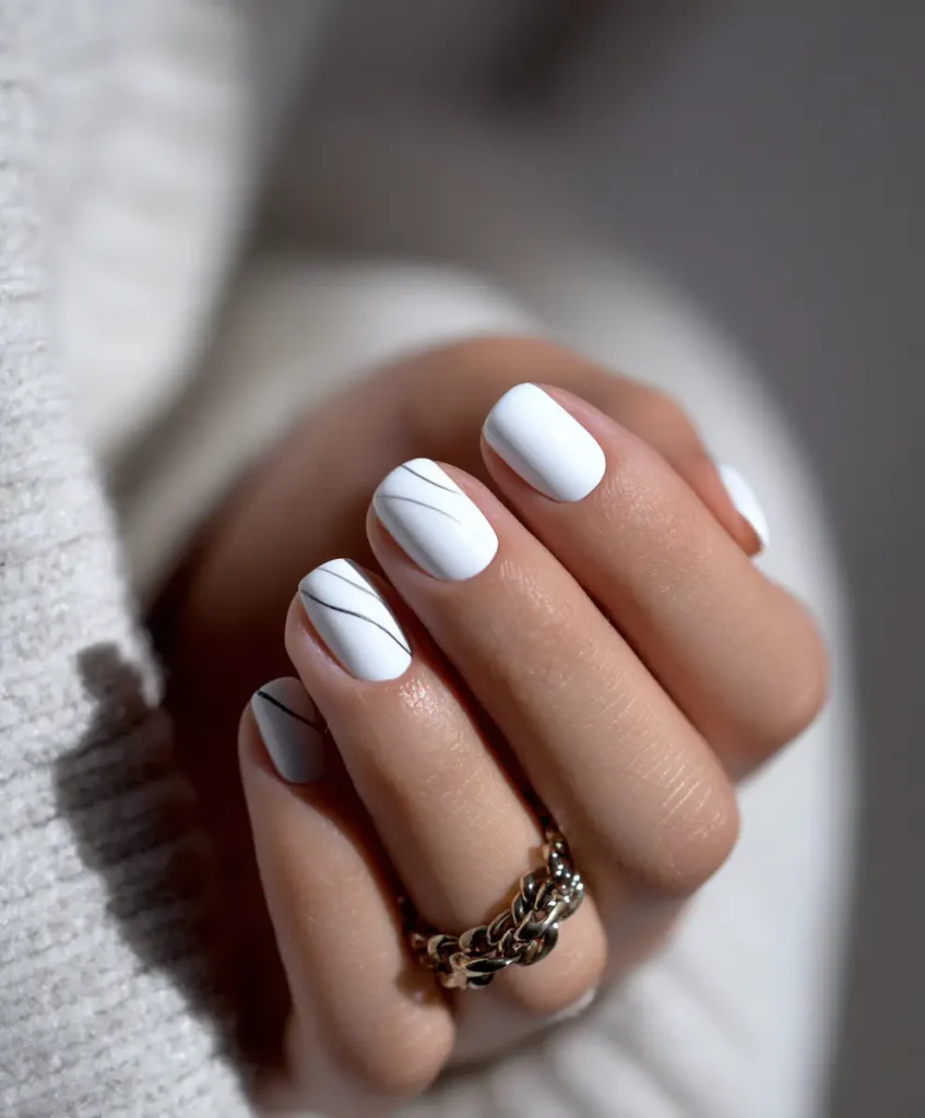 Minimalist White Waves