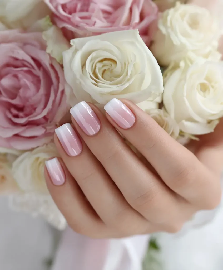 Ombre Pink and White