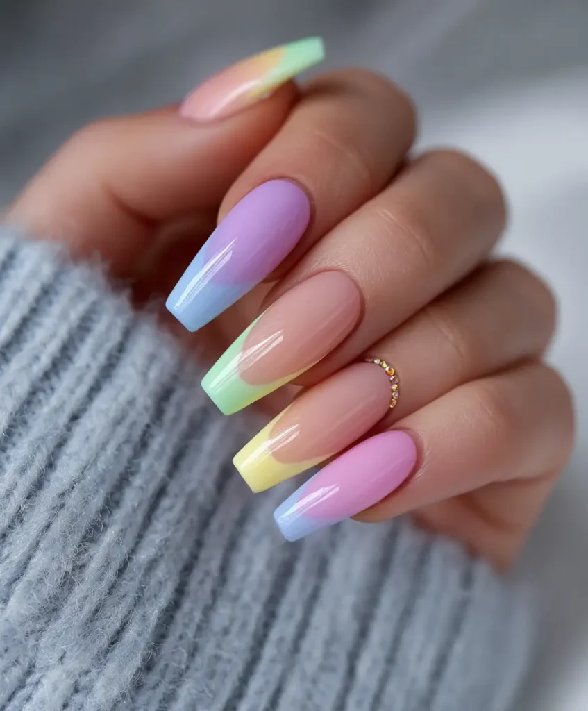  Pastel Rainbow Tips