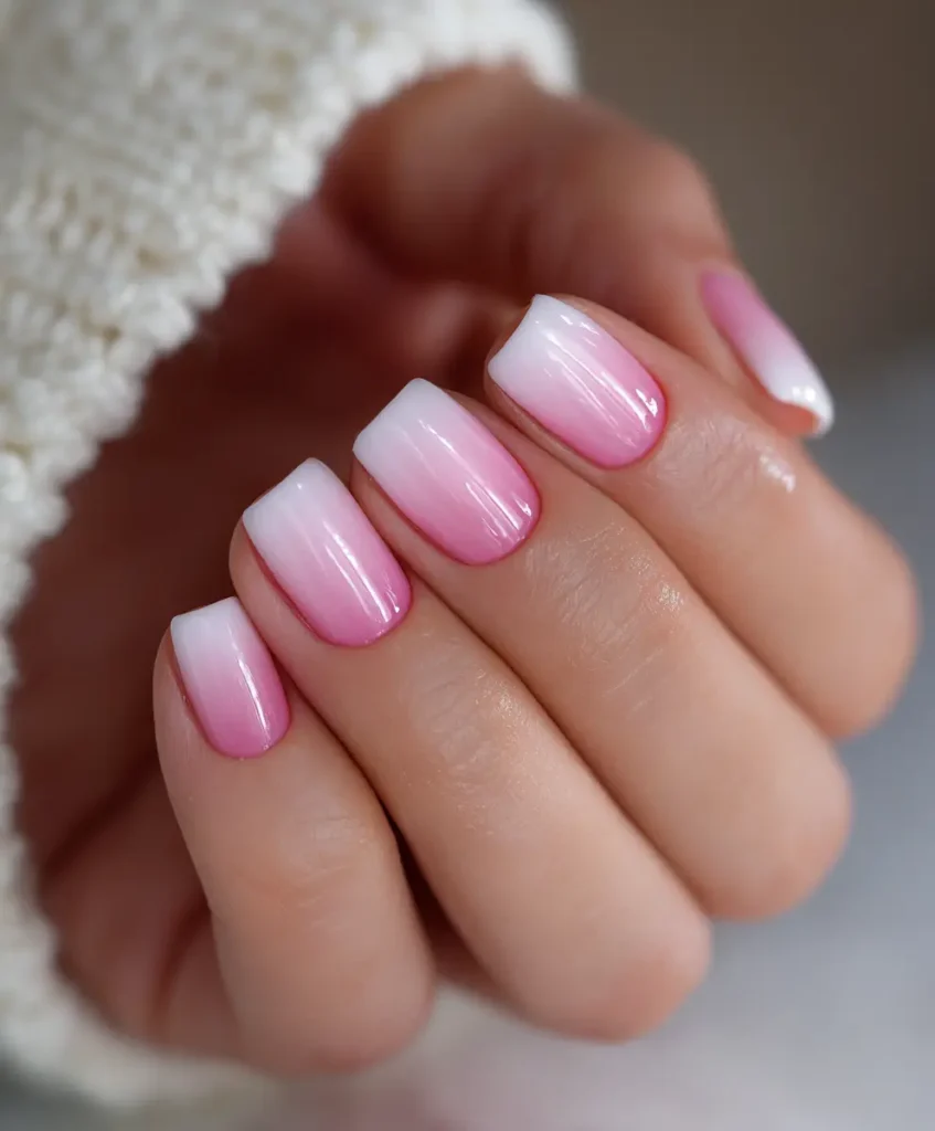 Pink-to-White Ombre