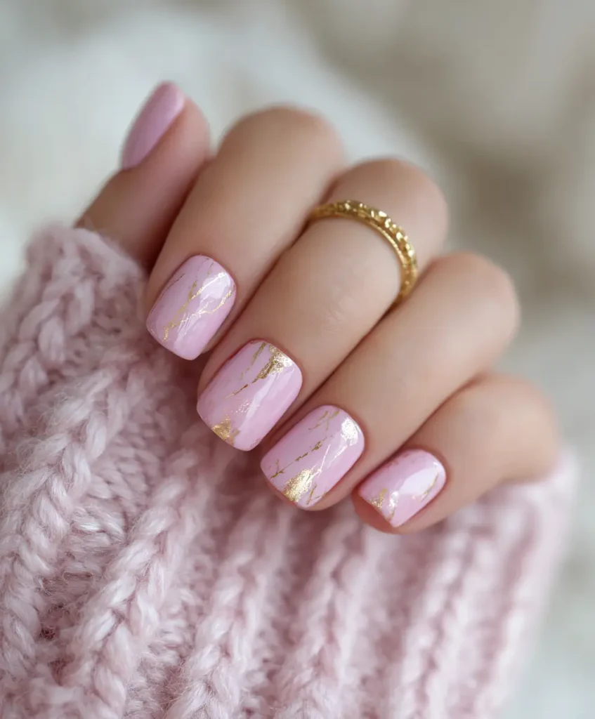 Pink with Gold Foil Accents