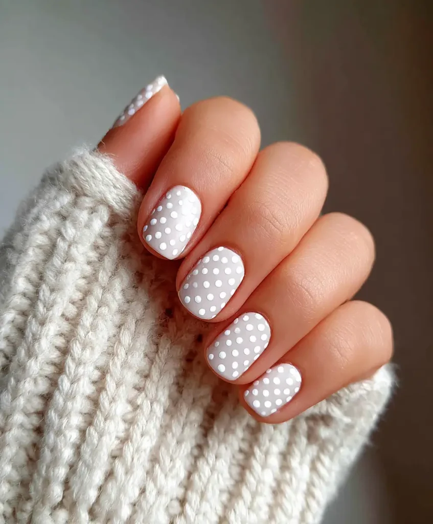 Polka Dot Retro White
