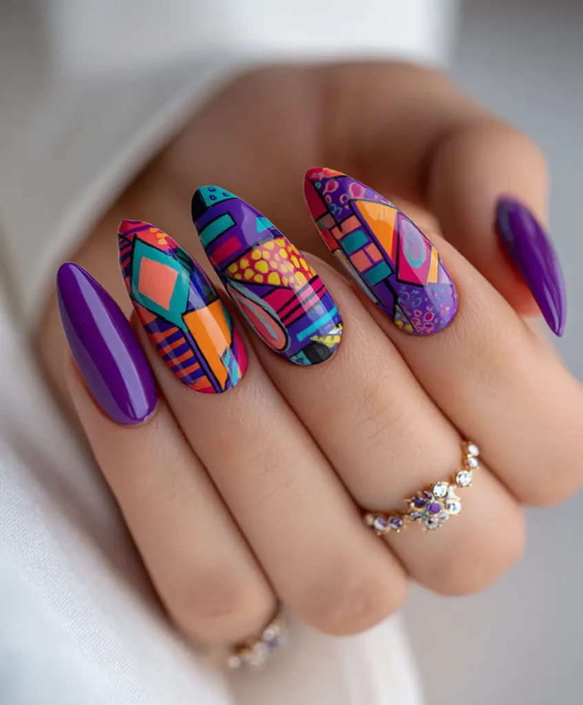 Pop-Art Acrylic Nails