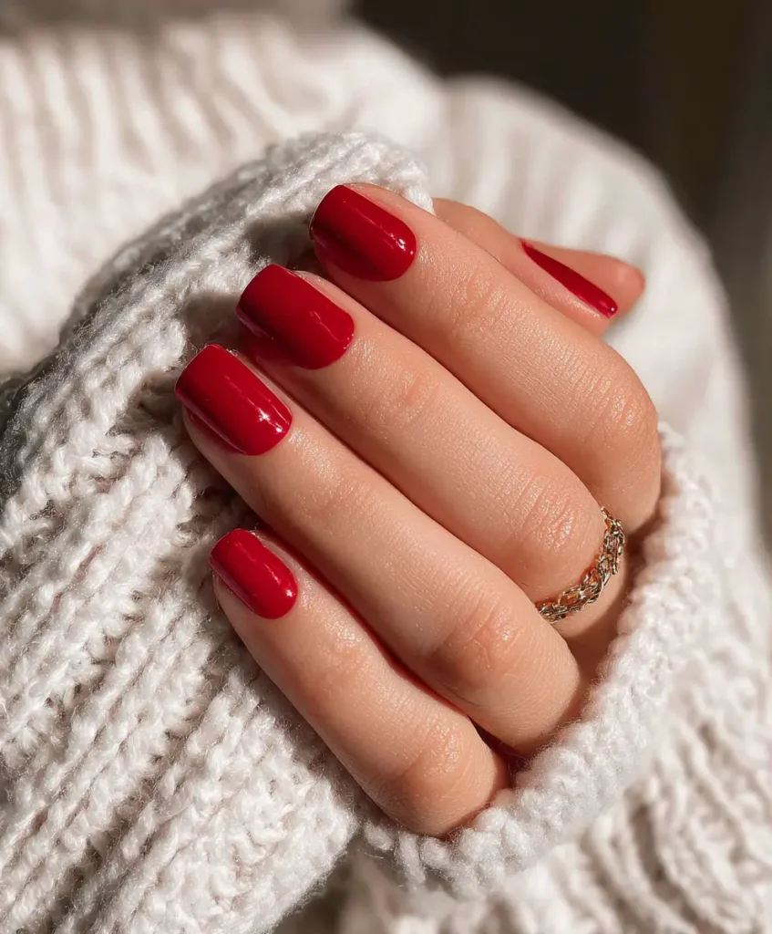 Red Gel Nails