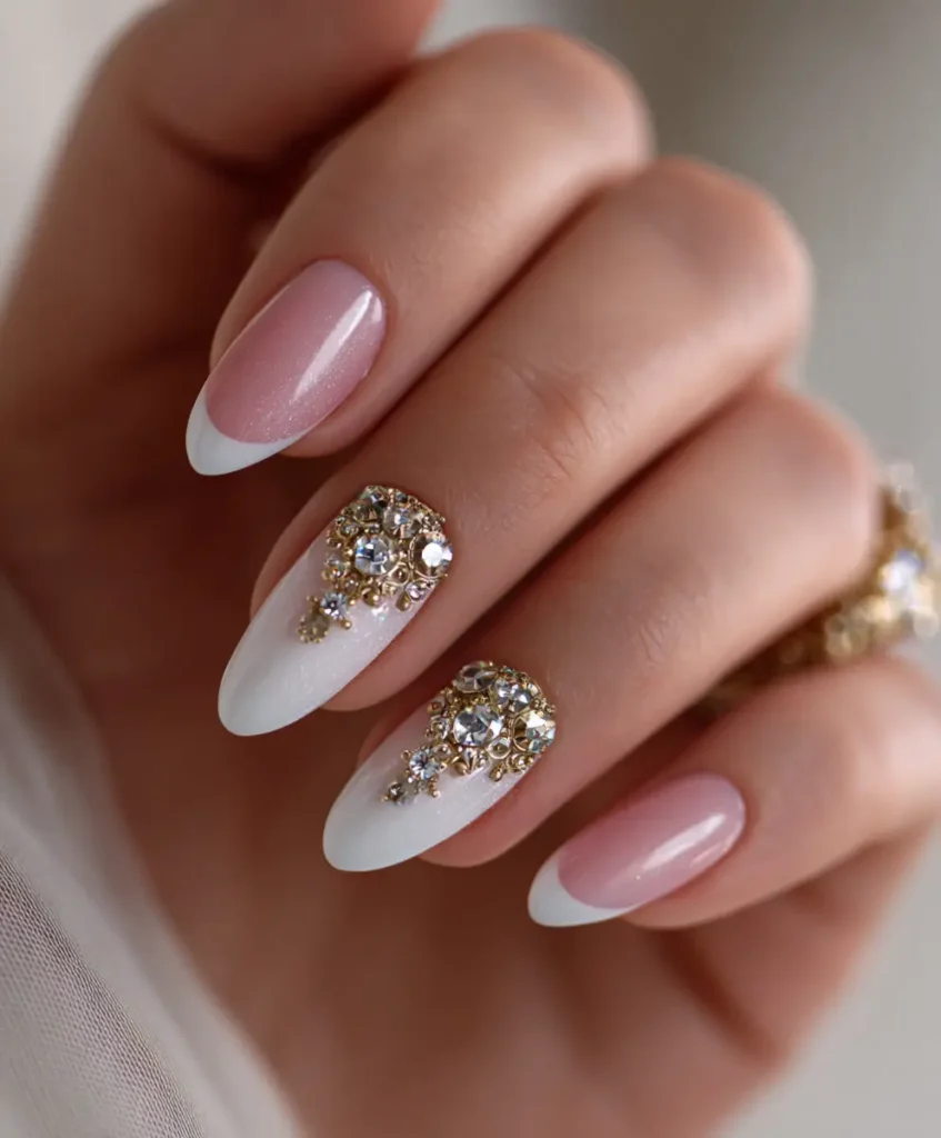 Sculpted Almond Shape with Nude Polish