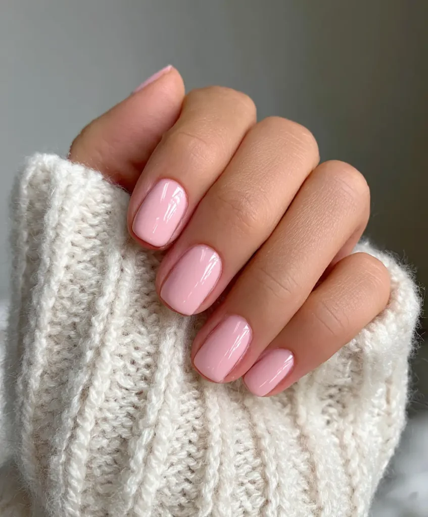 Soft Pink Gel Nails