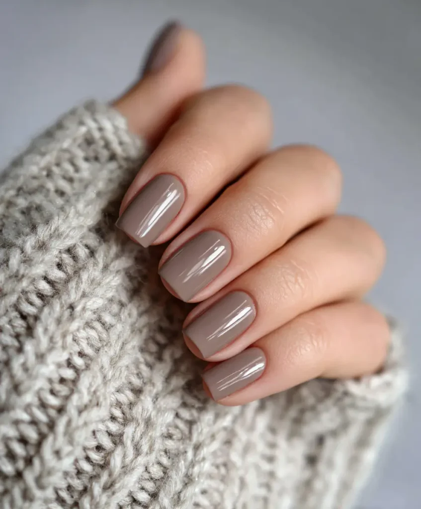 Taupe Gel Nails