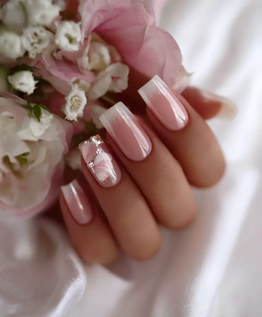 Transparent Glossy Nails