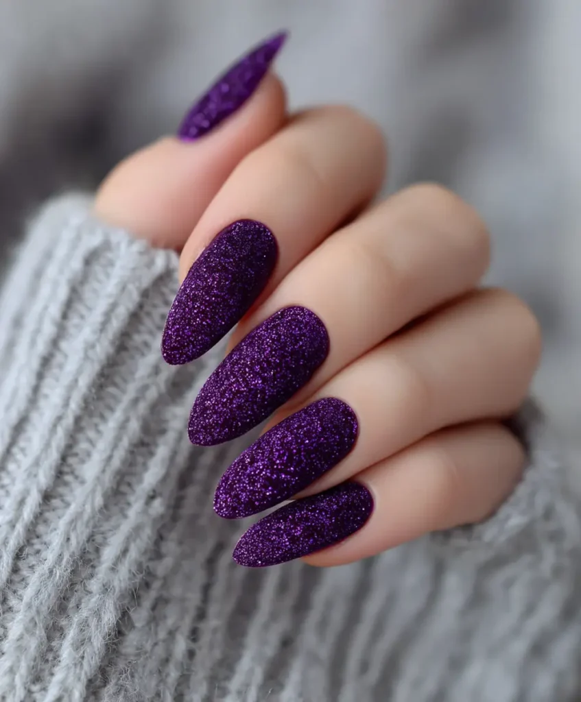 Velvet Purple Nails