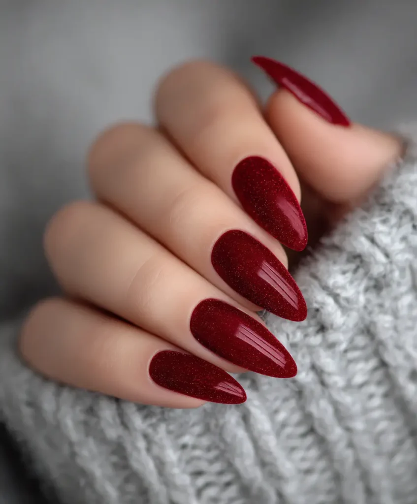 Velvet Red Nails