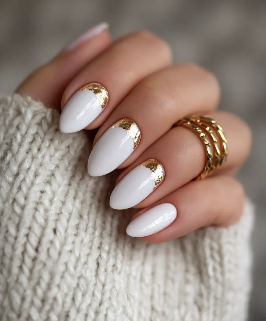 White with Gold Foil Accents