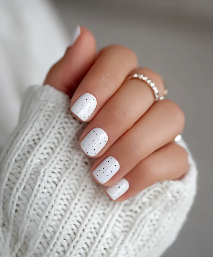 White with Minimalist Dots