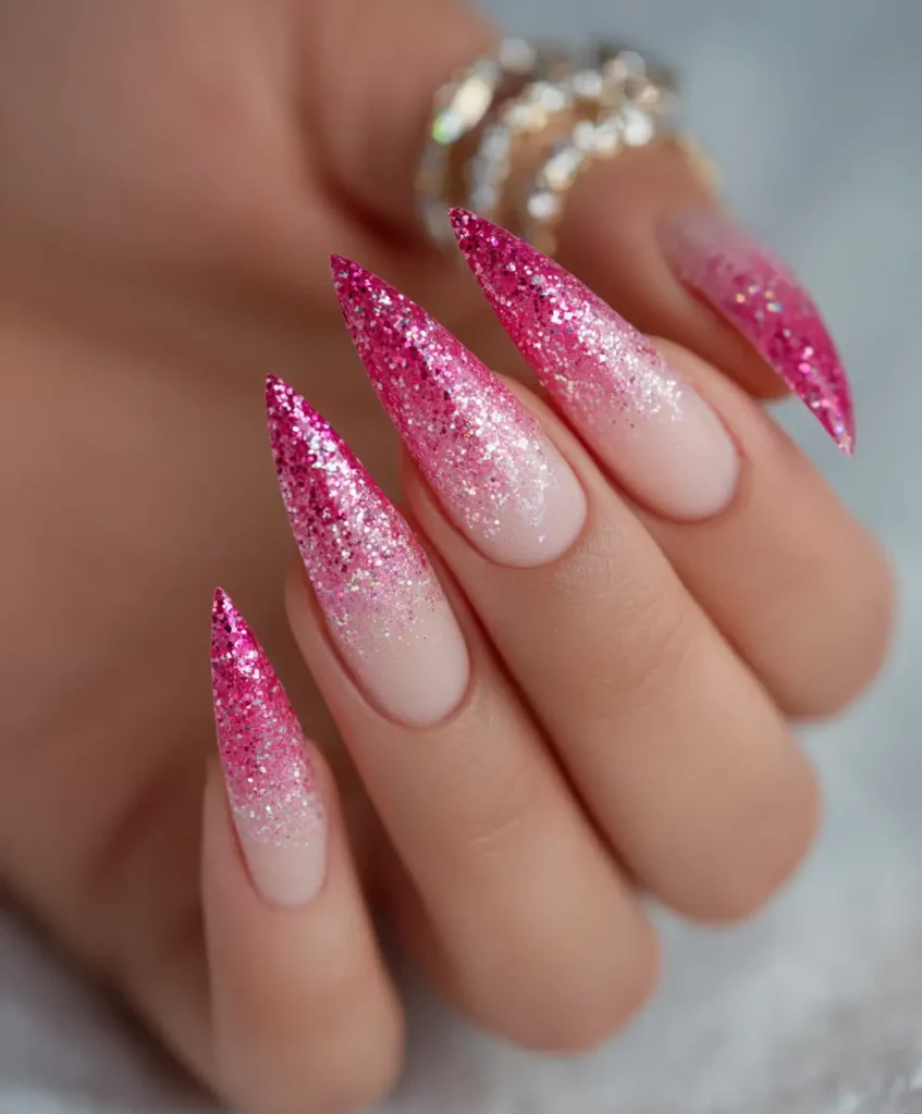 Glitter Gradient Stilettos