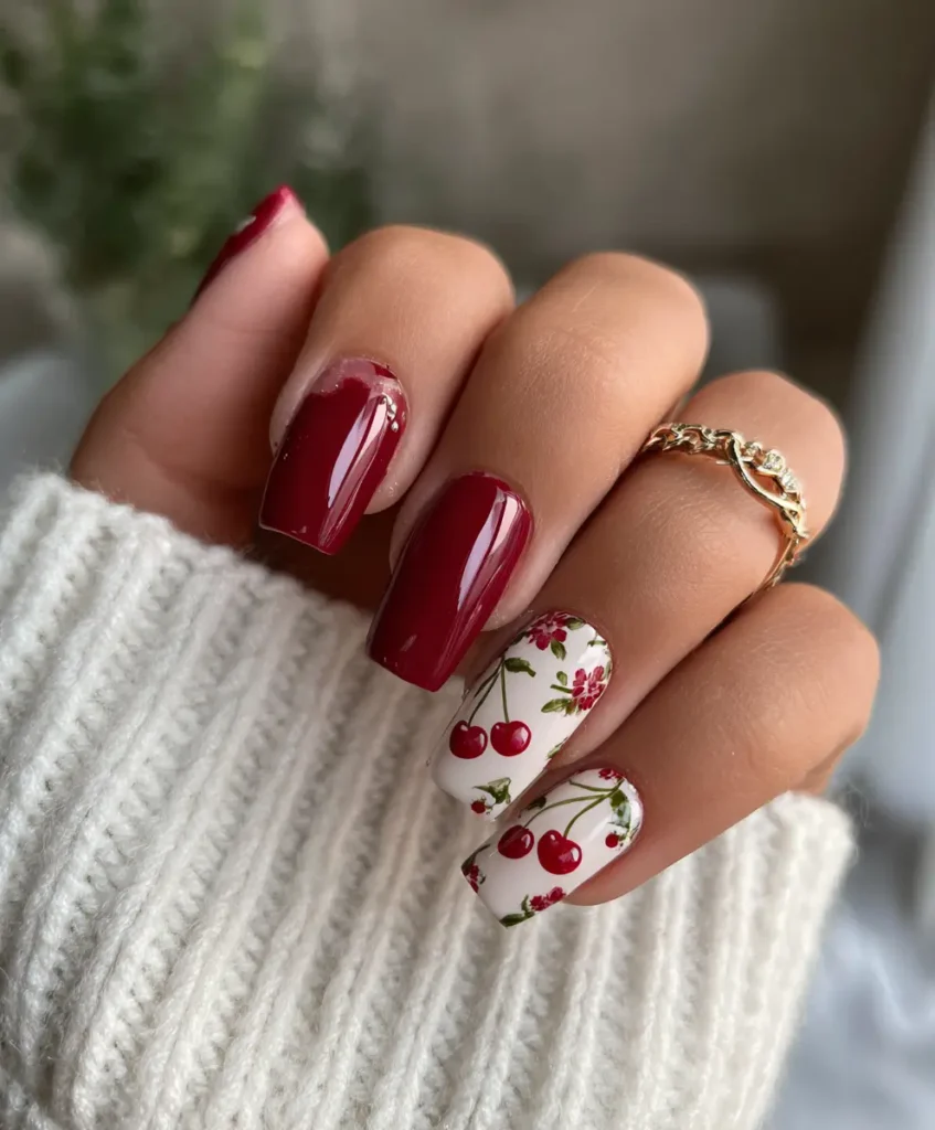 Mix-and-Match Cherry Nail Ar